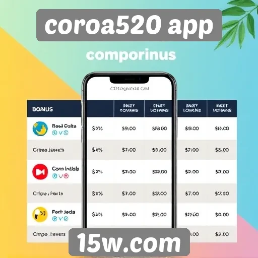 Comparativo de bônus no coroa520 app e concorrentes